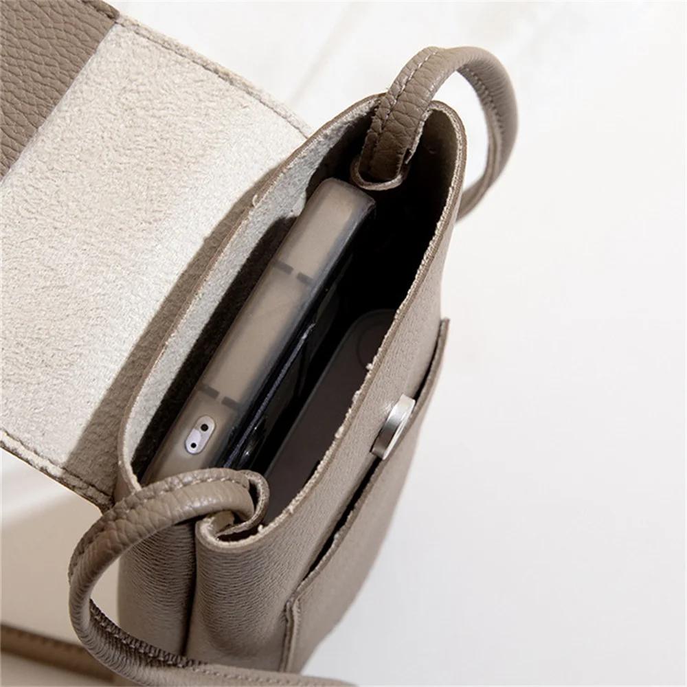 Girl Women Wallet Shoulder Mini Leather Bags Straps Mobile Phe Big Card Holders Wallet Handbag Mey Pockets Girls Small Bags