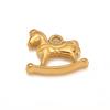 DOOYIO 3pcs/Lot Cute Baby Theme Charm Stainless Steel Rocking Horse Baby Toy Baby Pendants For DIY Jewelry Making Accessories