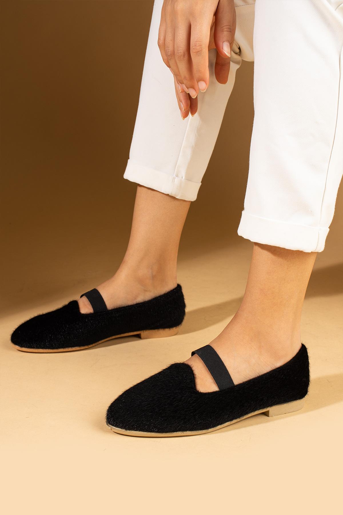 

Furry Elastic Comfortable Sole Women s Ballerina Flats 81-17-24 39 бежевий