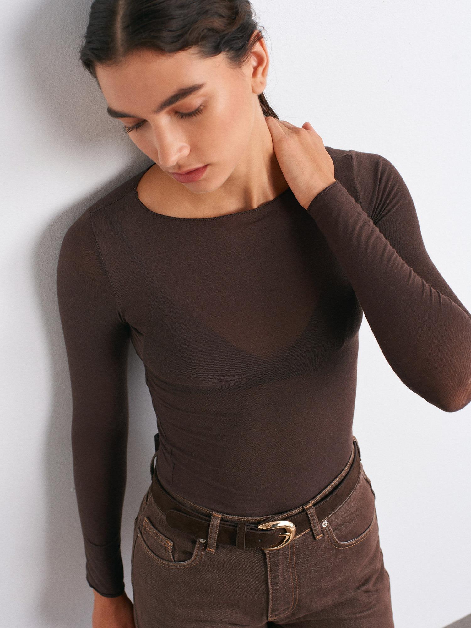 

Кофта жіноча Dilvin 32122 S коричнева L коричневий