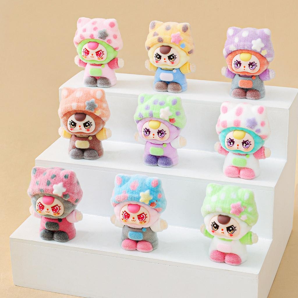 9pcs/Set Baby Three Figure Toy Mini Rabbit Figurine Desktop Decoration Model Ornaments Toys Boys Girls Christmas Gifts