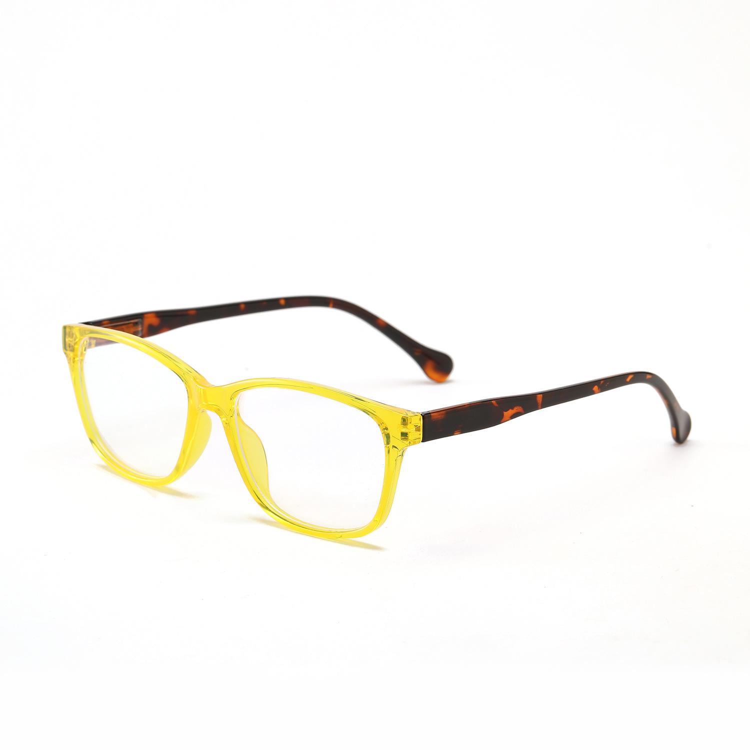 

Очки 918 Цвет Квадратная Маленькая Оправа Ретро Цвет Соответствия Простые Плоские Зеркала Женщины жёлтый