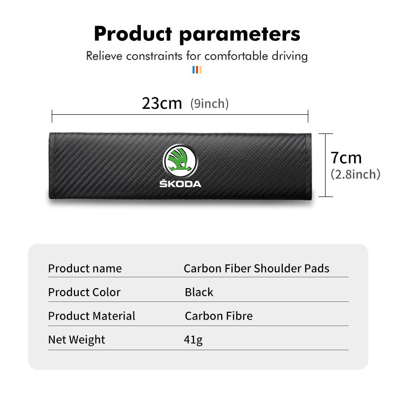 ATSS5 Car Seat Belt Cover Safety Belt Cover Shoulder Protection Pad Anti-slip Mat Accessories For Skoda Octavia A5 A7 RS Fabia Superb