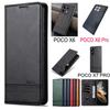 POCO X6 PRO F6 X7 F7 Luxury Wallet Leather Case Retro Flip Magnet Auto Closed Protect Cover For XIAOMI POCO X6 PRO F6 F5 M6 Bags