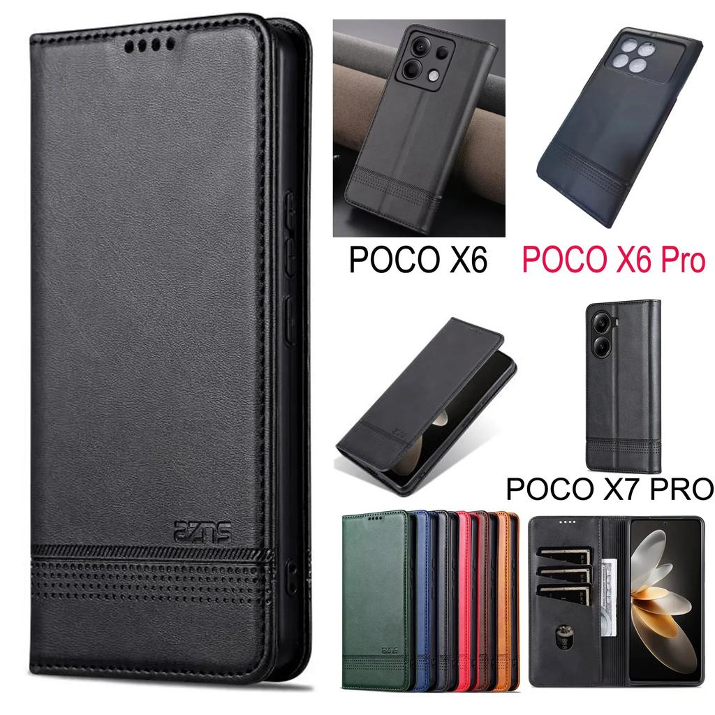 POCO X6 PRO F6 X7 F7 Luxury Wallet Leather Case Retro Flip Magnet Auto Closed Protect Cover For XIAOMI POCO X6 PRO F6 F5 M6 Bags