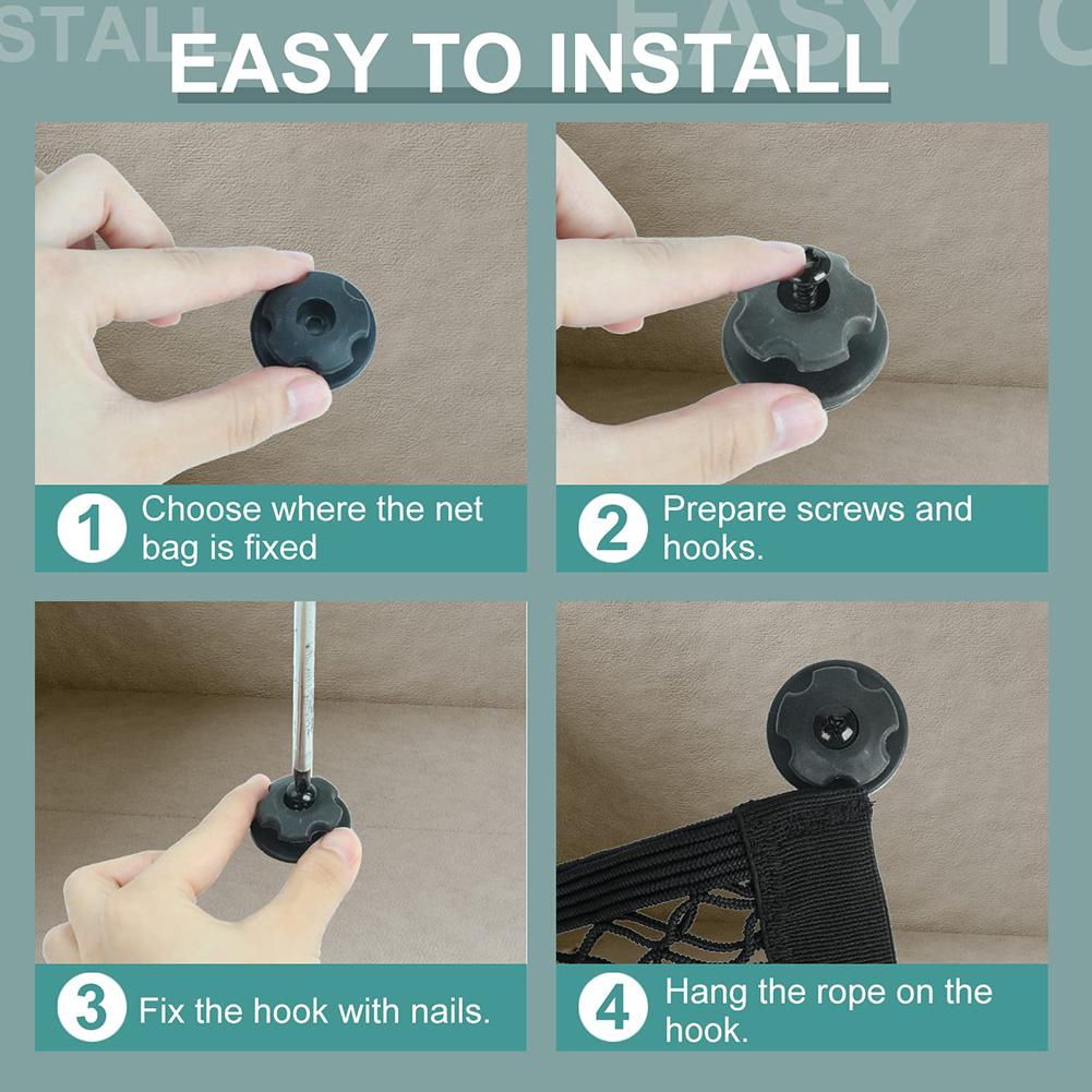 With Screws Storage Net 2pcs Accessories Cargo Net