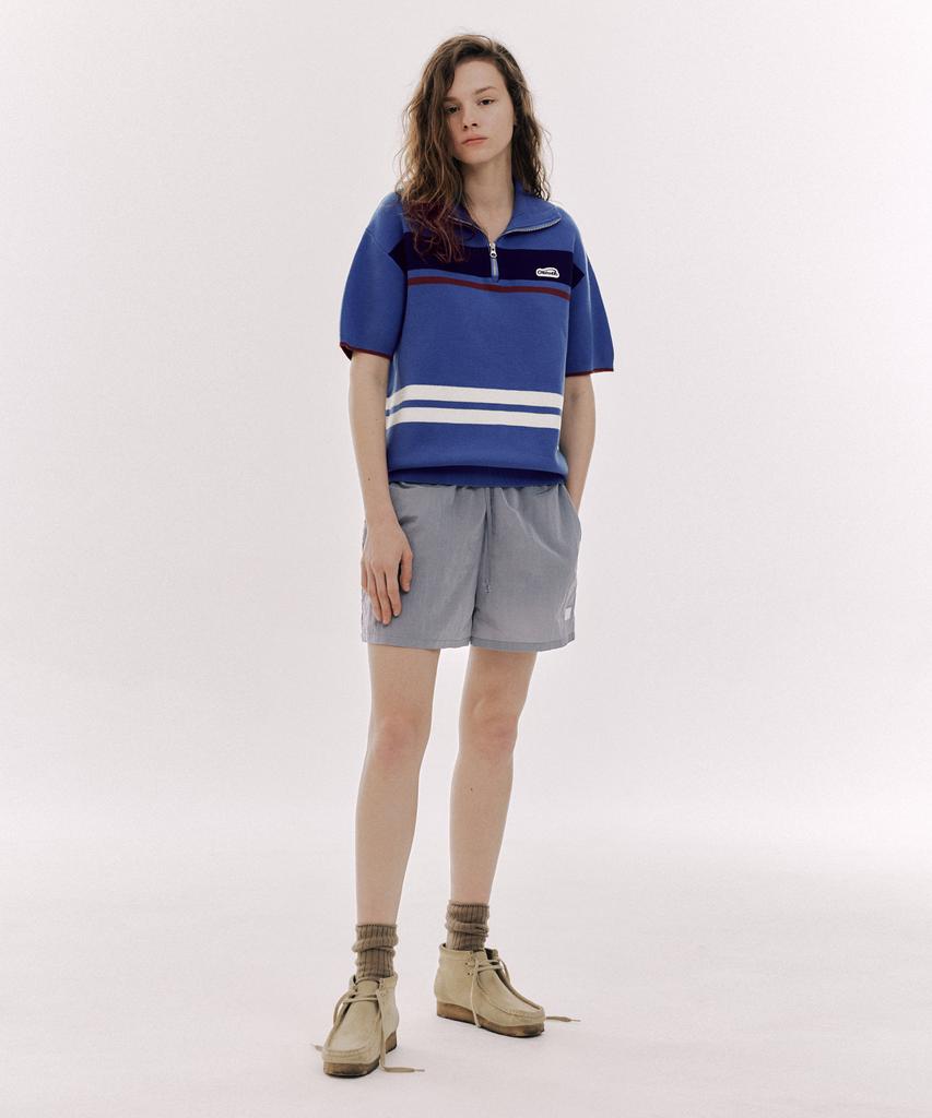 OIOI COLLECTION Waist Detail Nylon Shorts_Gray