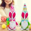 Easter Gnome Ornament: Faceless Bunny Doll with Long Hat for Desktop Decoration