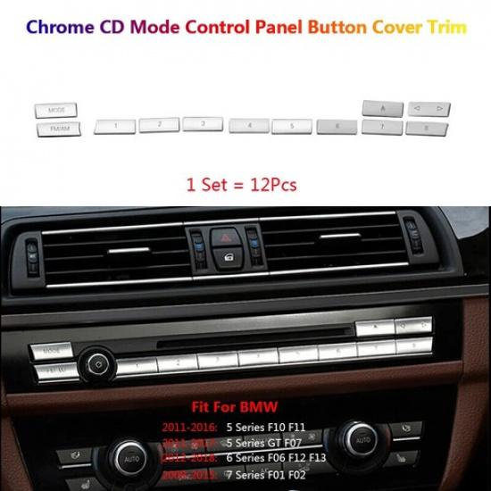 CD Center Panel Mode Button Cover Trim For BMW 5 6 7 F10 F11 F07 F01 F02 F12 F06