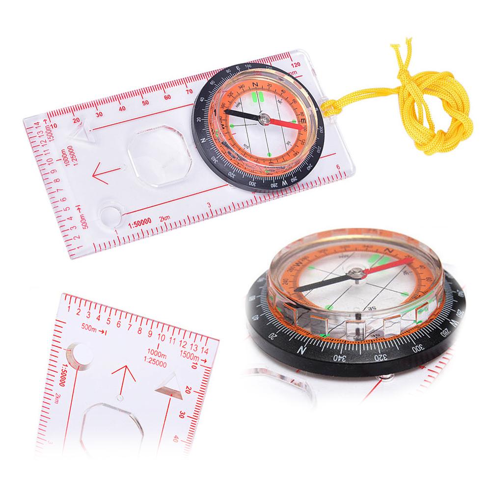 Map compass, cartographic plate compass, travel string, Father's Day