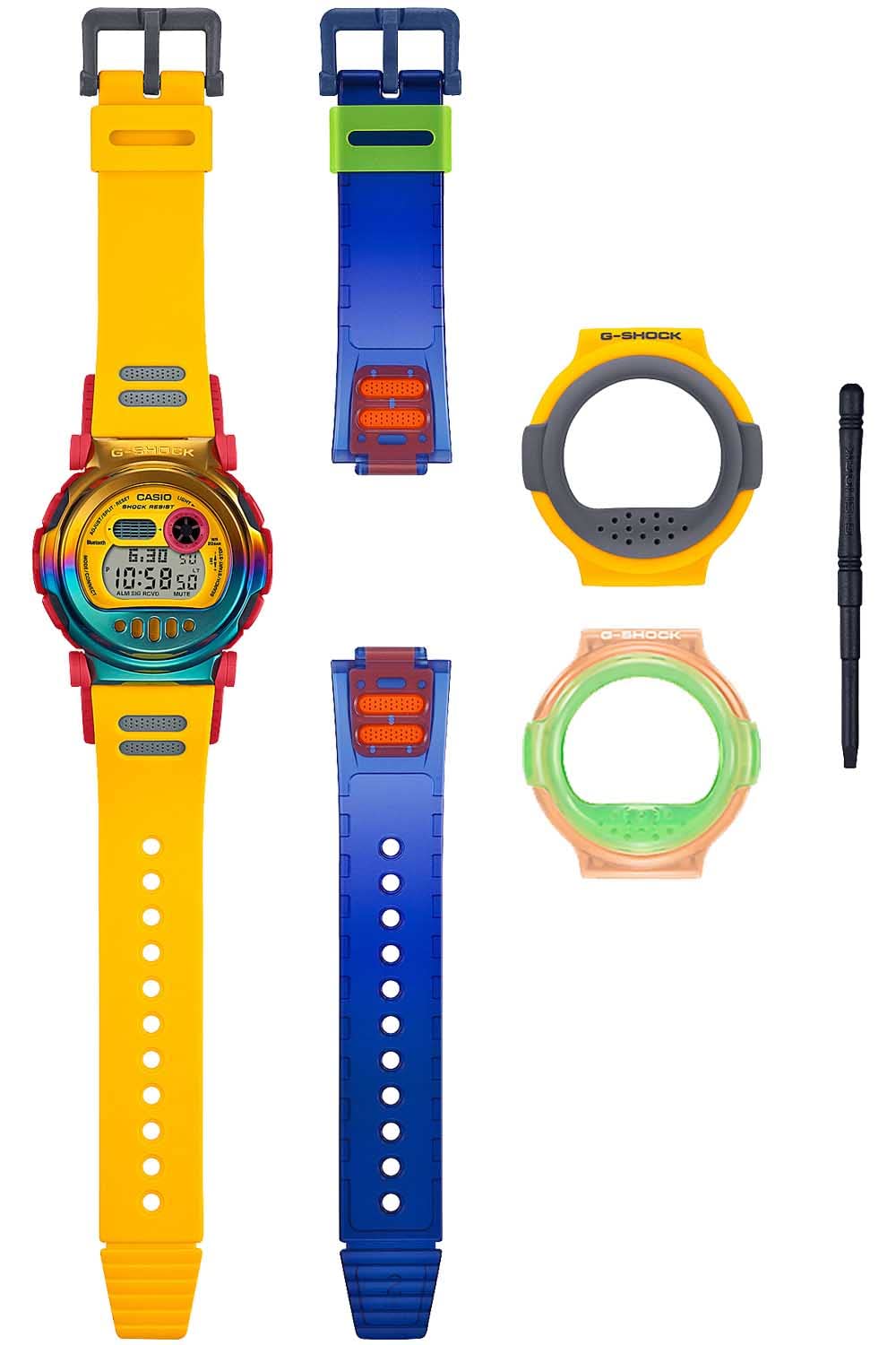 

Часы BOX комплект с запасными частями Оснащен съемным безелем Multi [Casio] G-Shock [] Bluetooth, G-B001MVE-9JR Мужские