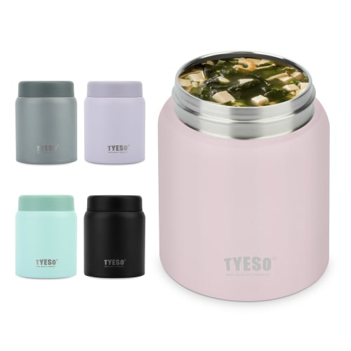 TYESO Vacuum Insulated Soup Jar, 220ml, Small, Lightweight, Compact, Convenient, Portable, Stainless Steel, Keeps Soup Hot or Cold, Wide Mouth Design,