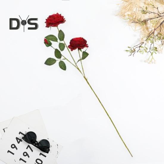 Easy Care Fake Flower Green Leaves Attractive Wedding Bouquet Artificial Peony Flower