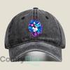 Blue Unicorn with Headphones Art Fashion Washed Baseball Cap Hat Outdoor Activities