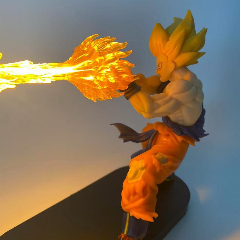 Dragon Ball Figure, Turtle Pie Qigong Wukong, Shock Wave Suspension Night Light Ornament Luminous Model Doll Gift