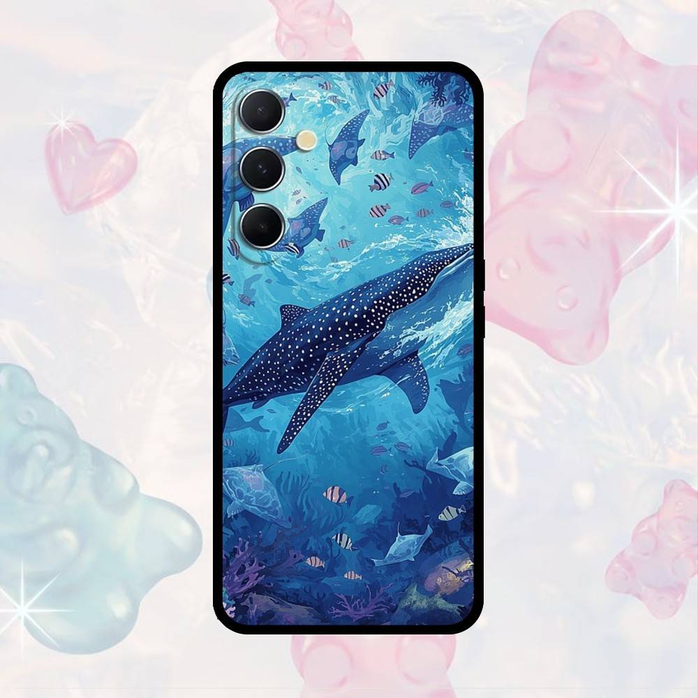 AAA Whale  Phone Case For Samsung S25,S24,S21,S22,S23,S30,Ultra,S20,Plus,Fe,Note,10,9,5G Black Cover