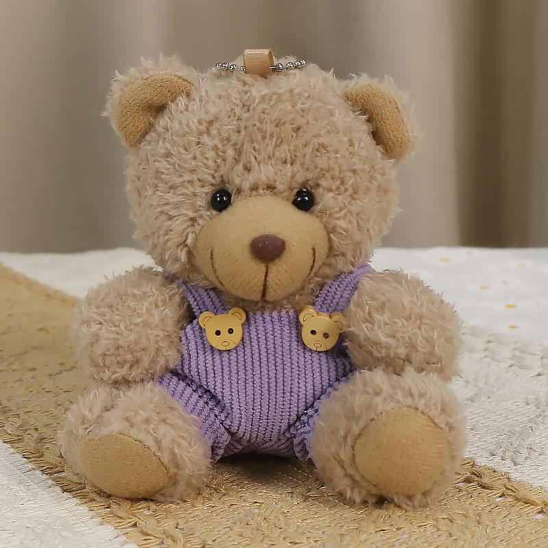 Charming Teddy Bear Keychain Plush Doll - Dressed Up Couple Backpack Ornament Gift