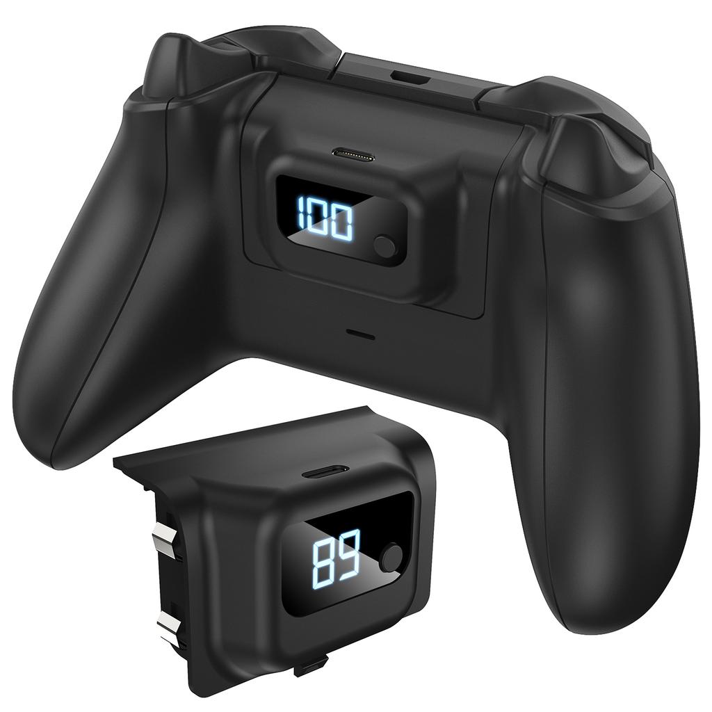 1200mAh Game Controller Battery Pack for X-Series S/X/Elite Controllers LED Digital Display Power Bank Wireless Controller Parts