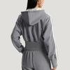 Adidas Jackets Women's Gray Hooded Non Detachable Moderate Other KX8906