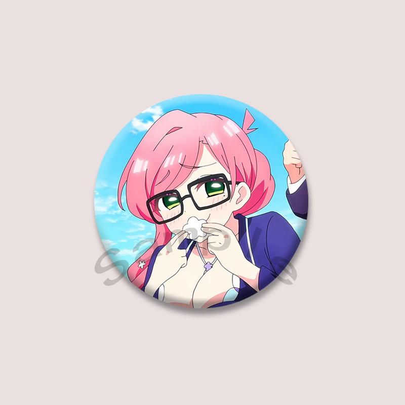 The 100 Girlfriends Who Really Love You Anime Brooches Cartoon Figure Nano Eiai Karane Inda Badges Bag Hat Clothes Button Pins