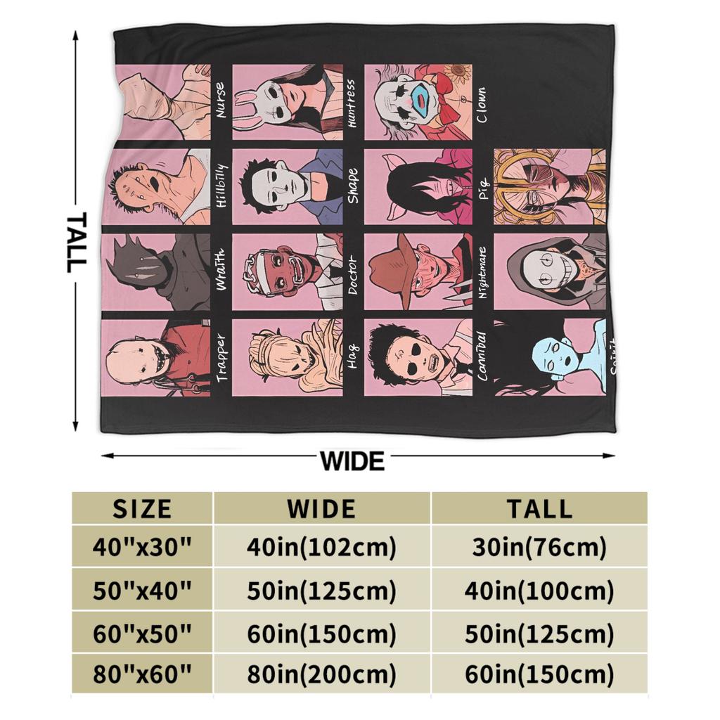 Dead by Daylights Characters Blanket Quality Warm Soft  Bedding Throws Spring Students Couch Bed Comfortable Bedspread