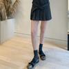 Cowhide Version~ Leather Silver Platform Mary Jane Single Shoes Women's Bow Ballet Shoes Small Leather Shoes Ladyshoes