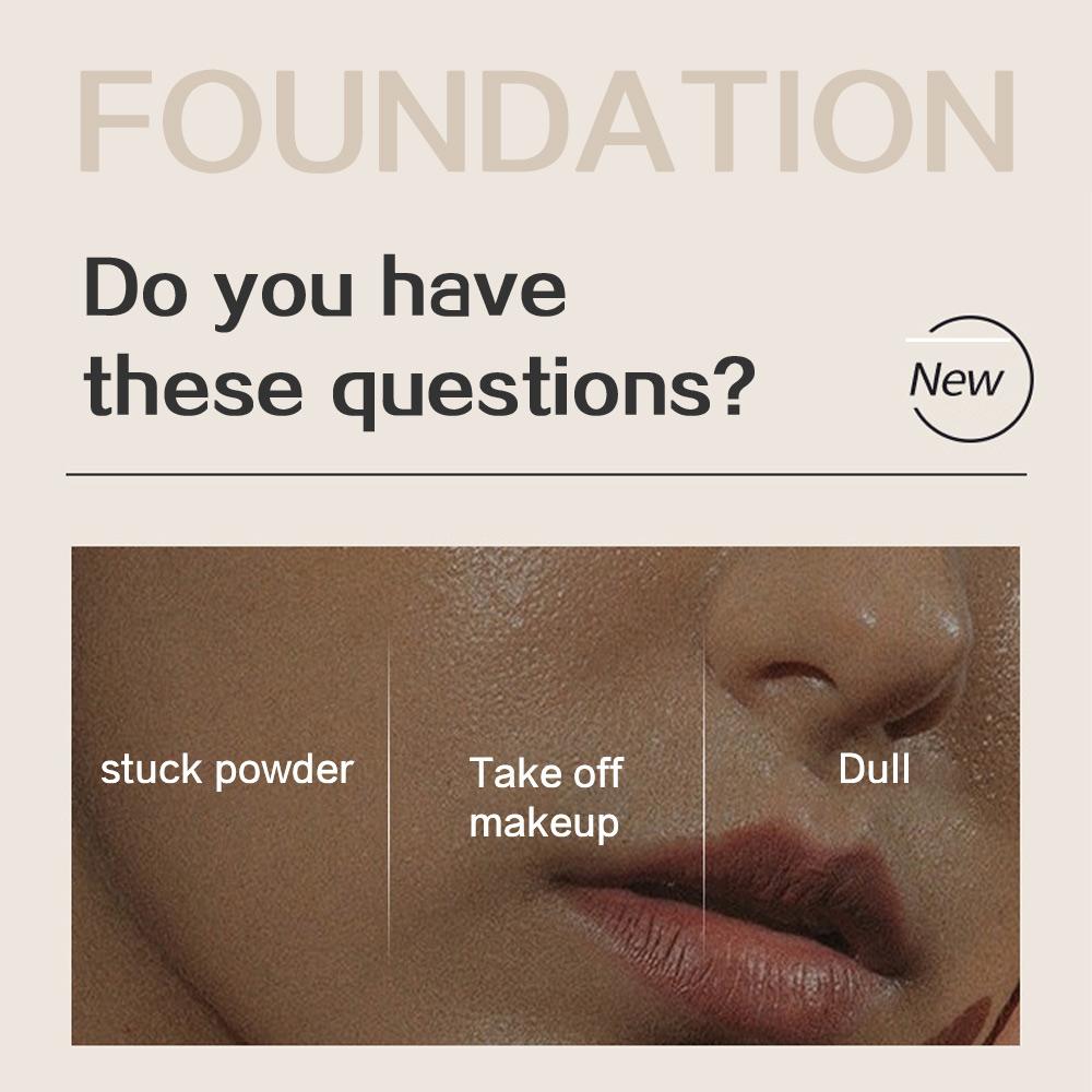 GECOMO Long-lasting Liquid Foundation,High Coverage Concealer, Suitable for Dry or Oily Skin BB Cream