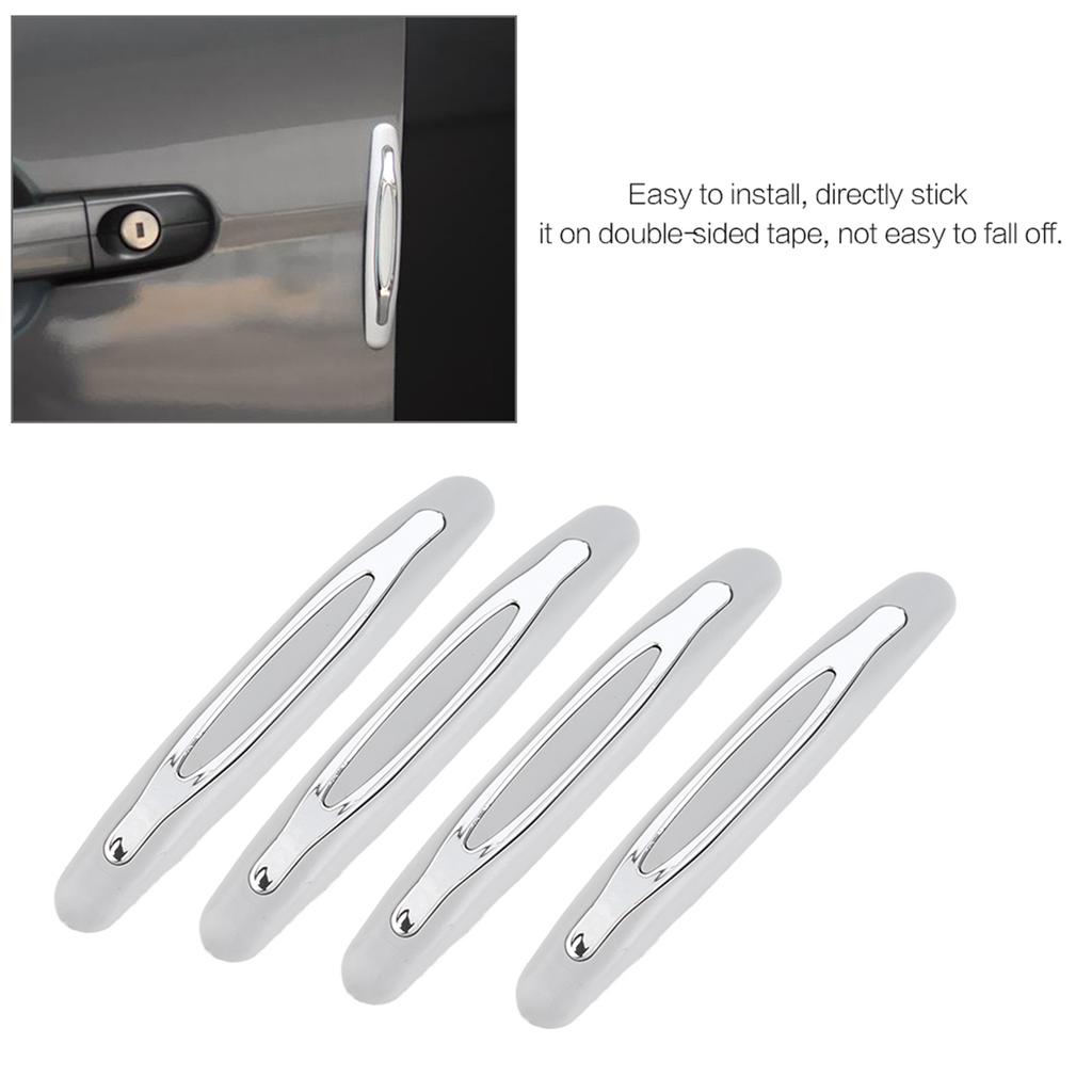 4pcs Car Door Guards Trim Cover Strip Corner Bumper Anti Collision Scratch or Black
