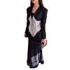 Cross-border European and American women's clothing  Amazon sexy new casual V-neck long-sleeved top fashion hip-wrapped dress