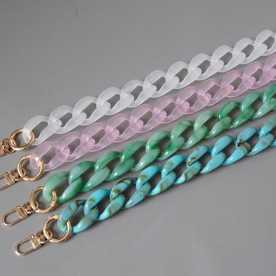 New Fashion Woman Bag Accessory Detachable Replacement Chain Solid Candy Acrylic Luxury Strap Summer Women Shoulder Handle Chain
