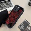 Estheticism Full Screen Red Rose Phone Case For iPhone 15 14 13 12 11Pro Max XR XS MAX 78Plus MINI Y2K Girl Anti Fall Back Cover