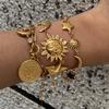 Yori Trendy Star Moon Bracelet Stainless Steel Metal Texture 18K Plated Waterproof Women Statement Jewelry 2025