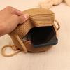 Módní kulaté slaměné tašky pro ženy Letní tkaná plážová taška Ručně vyrobená crossbody taška přes rameno Bohemia Messenger Bag Kabelka