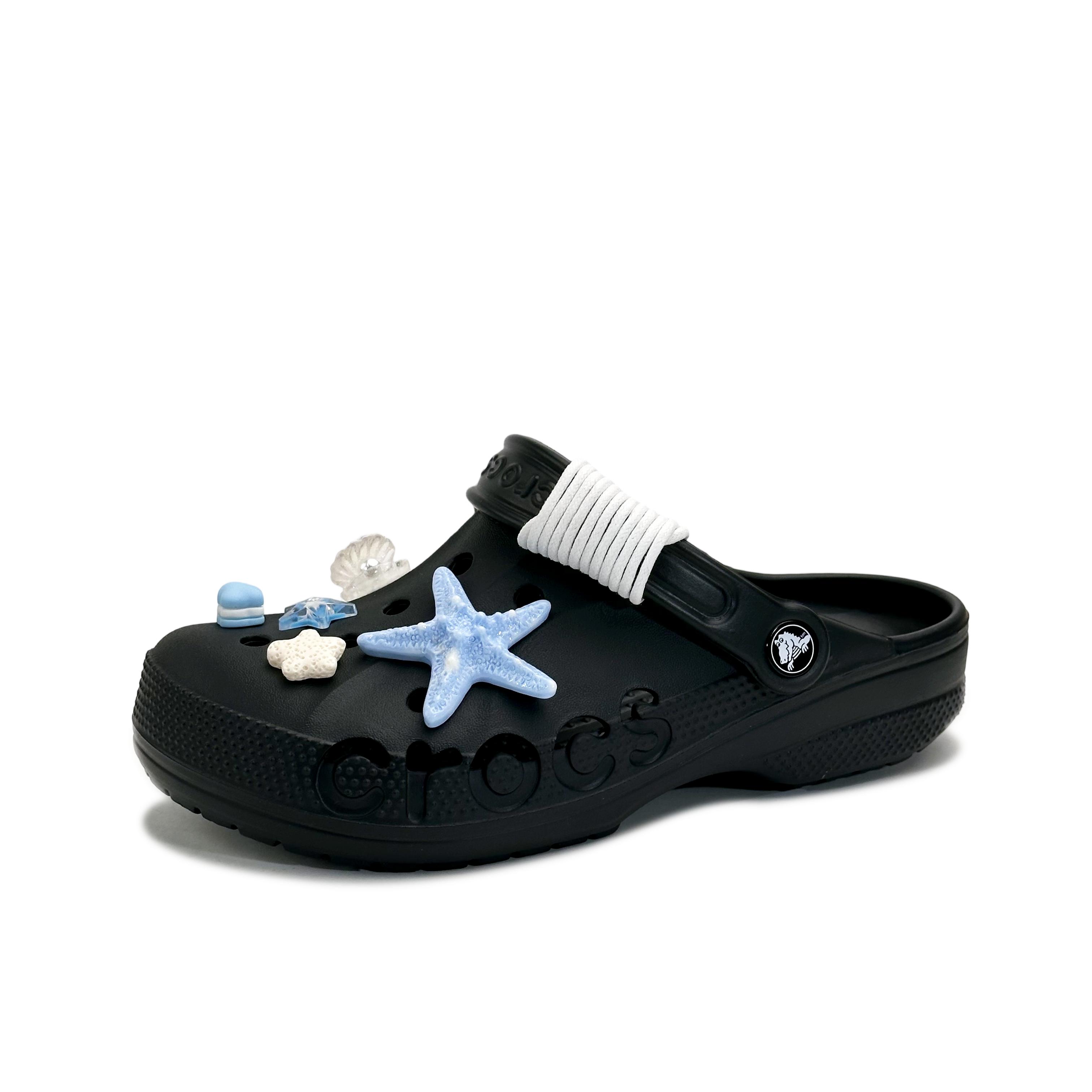 

Crocs Baya EVA Starfish Fresh and Simple Fashionable and Versatile Everyday Casual Hole Shoes Same for Men and Women Black 45-46 чёрный
