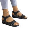 Women's Plus Size Velcro Beach Sandals - Summer 2024 Collection, Sizes Up To 43, European and American Style