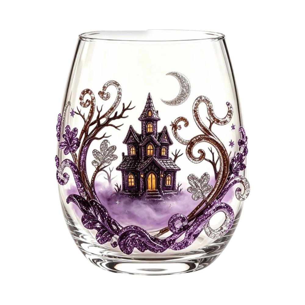 Pumpkin Tentacle Halloween Glass Skull Ghost Drinking Wine Cup Gothic Halloween Art Cup Cocktail