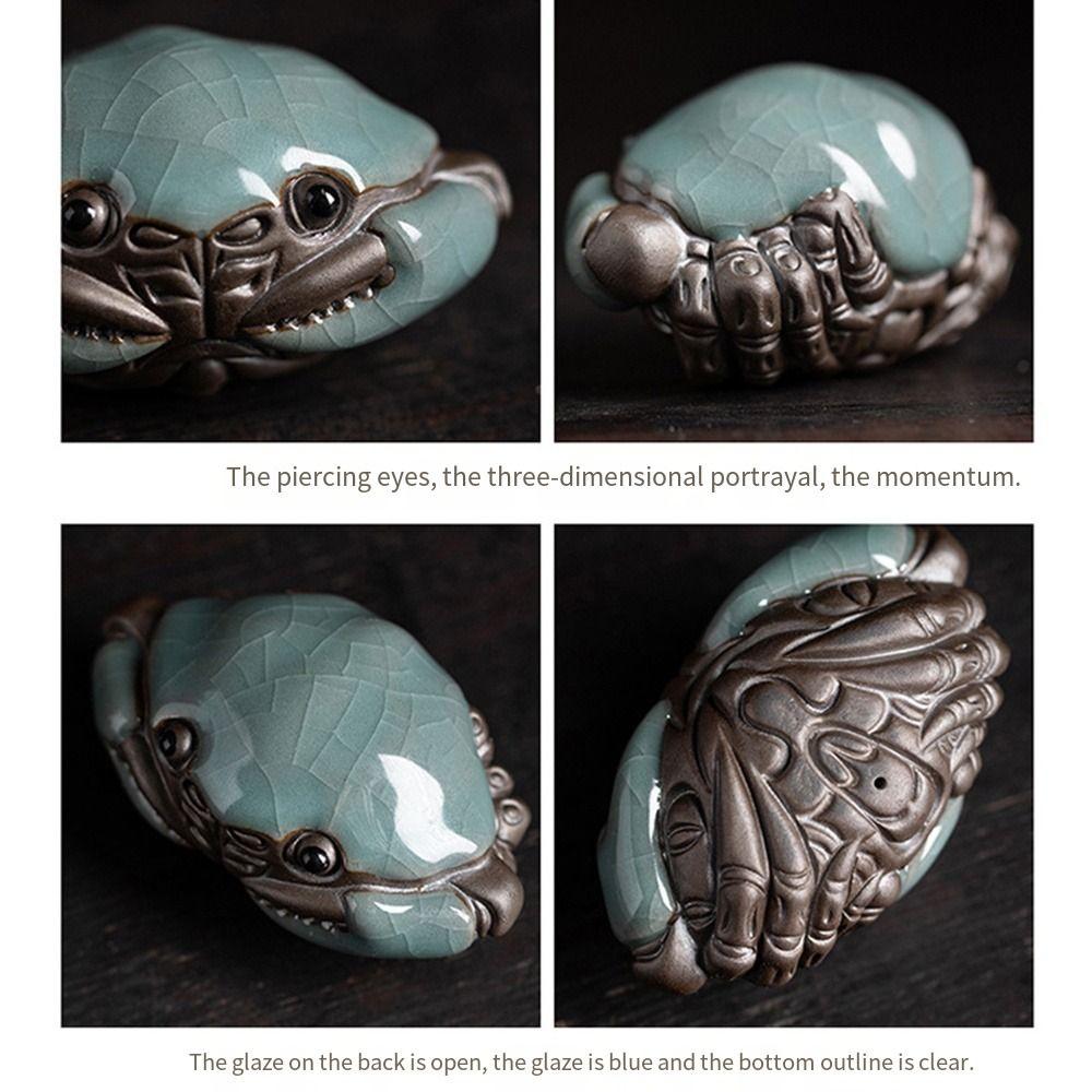 Handmade Cute Crab Tea Pet Creative Small Crab Statue High Quality Little Crab Tea Play  Desktop