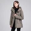 YYFS Damenmode Casual Herbst Winter Einfarbig Druck Langarm Jacken & Mäntel Daunenmäntel