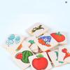 Montessori Wooden Logic Thinking Pairing Puzzle Cognitive Board - Fruit & Animal Matching Educational Enlightenment Game