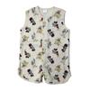 Takihyo Disney Mickey Friends Baby Vest Long Muslin 215105610 & Sleeper, 2-Way Vest, 6-Layer Gauze, Off-White,