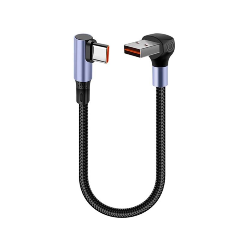 Kurzes USB-Kabel Typ-C-Kabel Winkel Schnelllade-USB zu Typ-C-Datenübertragungskabel für Handy-Power-Case