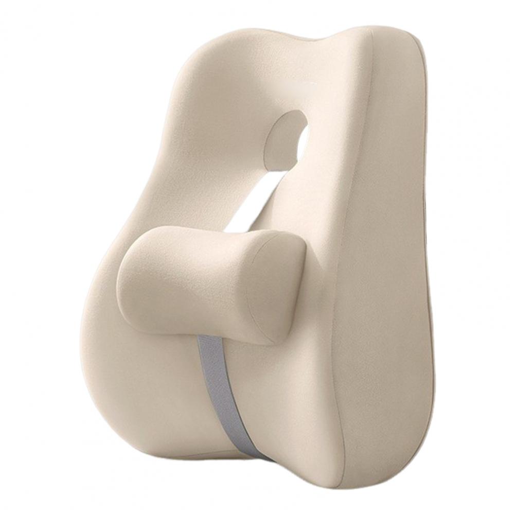 Lumbar Support Cushion Memory Foam Back Support Chair Lumbar Cushion with Adjustable Slider for Office Chair Computer Desk Chair