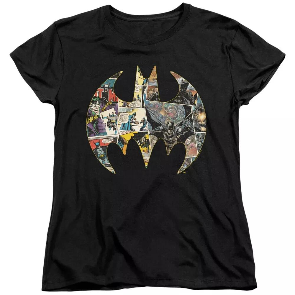 Batman  Shield Collage  Women s T-Shirt S