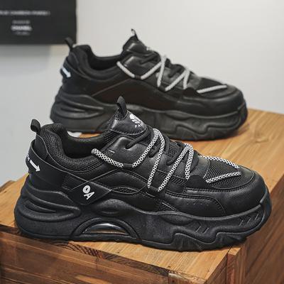 Jesienne męskie buty nowe oddychające siateczkowe białe buty męskie wszechstronne sportowe buty na platformie casualowe