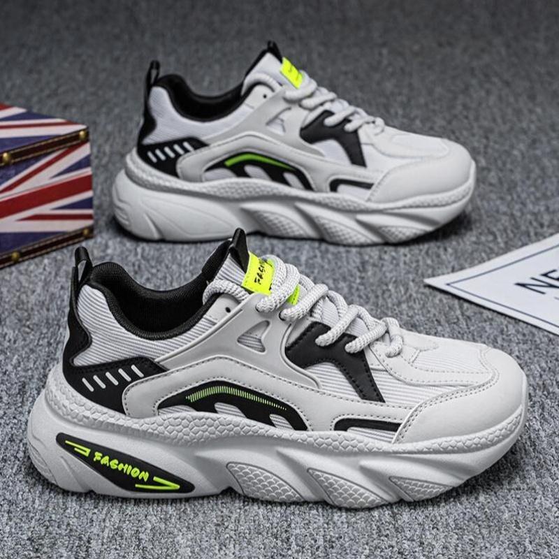 

Мужские кроссовки для бега, сетчатые дышащие, для занятий спортом на открытом воздухе, удобные, с мягкой подошвой, спортивная обувь 2025, новые модные кроссовки на шнуровке для мужчин 44 серый