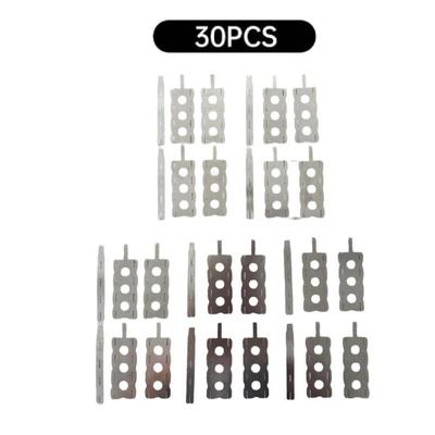 30 Stück 18650 Lithium-Batterie Nickelblech 5 Sätze Polygonales Batterie-Nickelblech für Punktschweißmaschine Batterieverbindungsblech