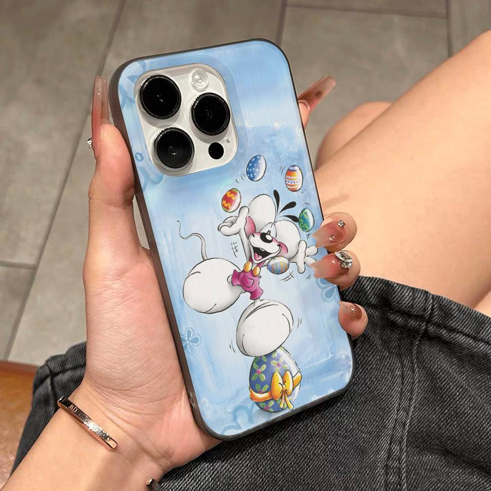 Cartoon D-Diddl For IPhone 17 16 15 11 12 13 14 Pro Max Plus Pro Corrugated Translucent Back Phone Cover