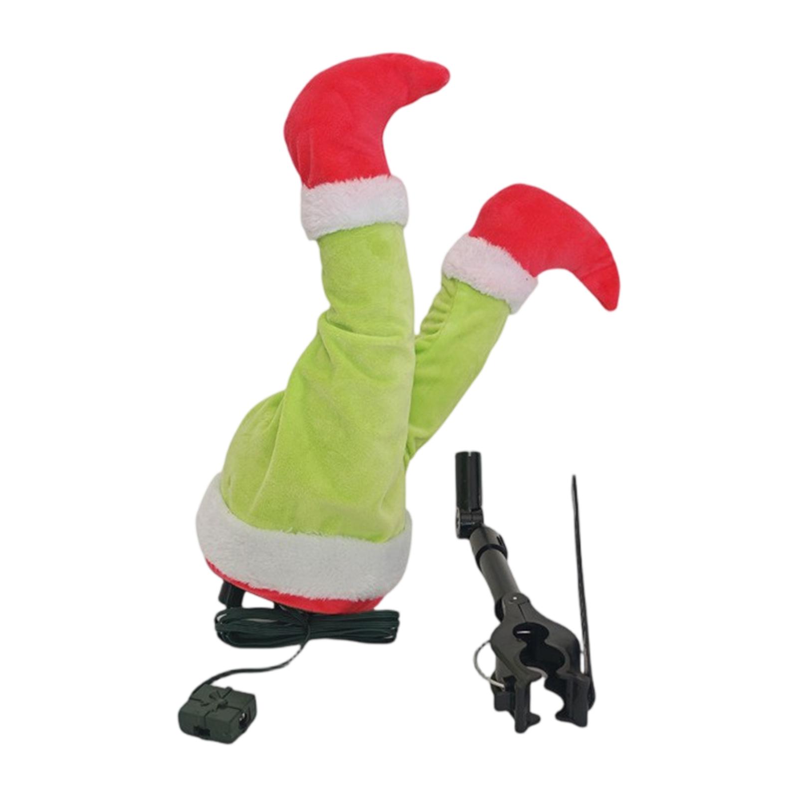 

Рождественское украшение в виде ноги, украшение для рождественской елки, плюшевая нога, липкое украшение на верхушку рождественской елки, рождественское украшение, украшение для вечеринки, украшение для дома One Size зелёный