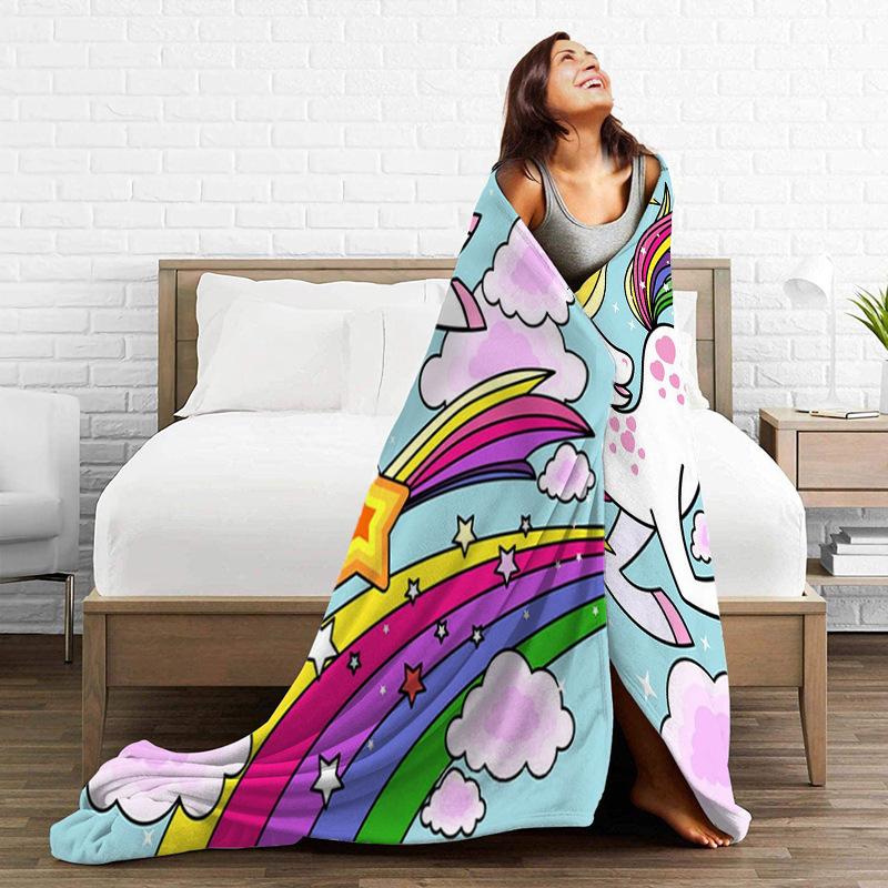 Printed Blanket Flannel Sofa Blanket Digital Printed Blanket