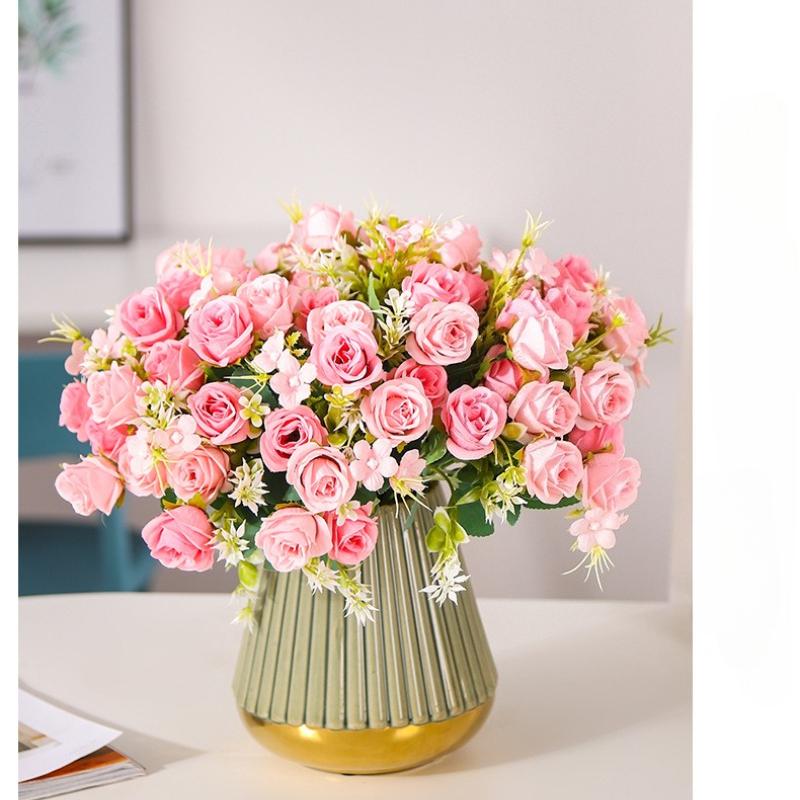 Simulated Flowers Artificial Flowers Bouquet Roses Wedding Flowers Handmade Flowers Artificial Flowers Scene Decoration